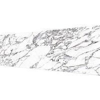 Splashwall Matt Black & white Greek Marble effect MDF Splashback (H)1220mm (W)2440mm (T)10mm