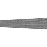 Splashwall Alloy Grey Subway Pattern Aluminium Splashback, (H)600mm (W)2440mm (T)4mm