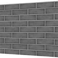 Splashwall Alloy Grey Subway Pattern Aluminium Splashback, (H)800mm (W)900mm (T)4mm