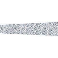 Splashwall Alloy Matt Grey Whitewash Herringbone Aluminium Splashback, (H)750mm (W)2440mm (T)4mm