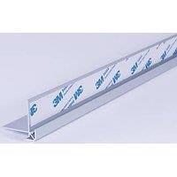 Splashwall Alloy Silver Aluminium Worktop Corner Joint (H)600mm