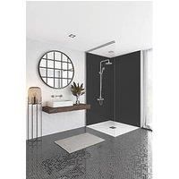 Splashwall Vertical Tile Bathroom Wall Panel Gloss Black 1220mm x 2440mm x 3mm (988KU)