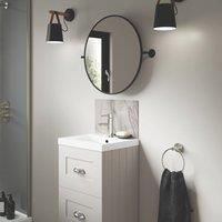 Splashwall Marmo Linea Vanity Splashback Matt White 400mm x 250mm x 4mm (793KU)