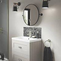 Splashwall Abruzzo Vanity Splashback Matt Grey 600mm x 250mm x 4mm (235KU)