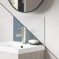 Splashwall Vanity Splashback Gloss Glacier White / Neptune Blue 400mm x 250mm x 4mm (743KU)