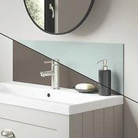 Splashwall Vanity Splashback Gloss Terra Grey / Seabreeze Green 800mm x 250mm x 4mm (496KU)