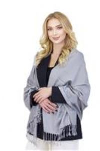 Signare Pashmina Shawls and Wraps Scarf for Women (Grey)