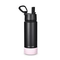 HYDRATE Bottles Stainless Steel Water Bottle Black Pink Drinking 750ml