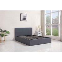 KOSY KOALA Grey Ottoman Storage Bed Side Lift Opening (Grey, 4FT SMALL DOUBLE)