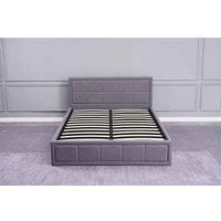 Ottoman storage bed Grey Upholstered  gas side lift Fabric  3ft 4ft 4ft6 single