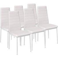 Dining Chairs Set of 4 White Leather Kitchen Chairs