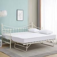 Daybed With Under Bed Guest Trundle, Single Bed With 2 Mattresses