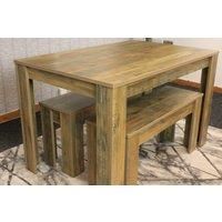 KOSY KOALA Rustic Effect wood Dining Table (W)117cmX(D)77cmX(H)75cm - Table ONLY