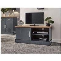 KENDAL SMALL TV STAND UNIT CABINET CUPBOARD SHELF DRAWERS STORAGE SLATE BLUE