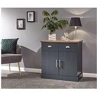 GFW Kendal Modern Slate Blue Liing Room Furniture - Sideboards, TV Units & Tables#COMPACT SIDEBOARD