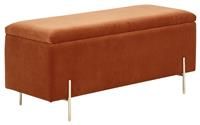 GFW Ottoman Storage Bench, Russet, H-43cm x W-98cm x D-37cm