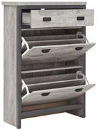 Boston 2 Tier 1 Drawer Shoe Cabinet