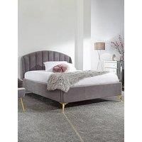 Gfw Pettine End Lift Ottoman Bed - Grey - Bed Frame With Microquilt Mattress