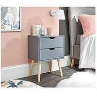 GFW Bedside-Cabinet, Wood, Nightshadow Blue, 40 x 56 x 30 cm