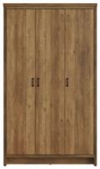 Boston 3 Door Wardrobe Knotty Oak design bedroom loft studio