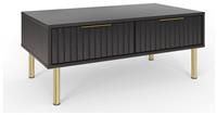 GFW Nervata 2 Drawer Coffee Table - Black