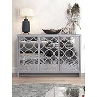 Gfw Arianna Mirrored 3 Door Sideboard - Grey