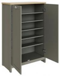 GFW Lancaster 2 Door Shoe Storage Cabinet - Grey