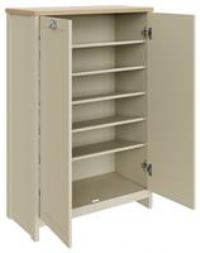 GFW Lancaster 2 Door Shoe Storage Cabinet - Cream