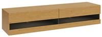 GFW Leon 150cm LED Wall TV Unit - Oak Effect