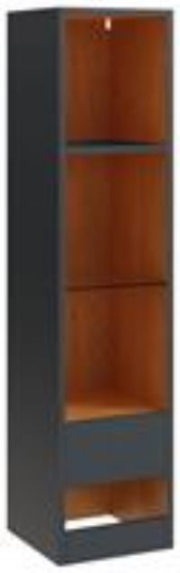 GFW Leon Narrow Bookcase - Anthracite