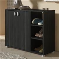 GFW Bideford Shoe Cabinet Rustick Black Oak