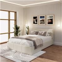 GFW End Lift Small Double Ottoman Bed with Mattress- Natural