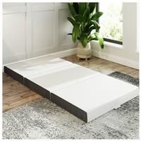 GFW SleepyCastle Foldable Memory Foam Mattress 14cm Deep 120cm Guest Bed Compact & Portable White