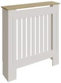 GFW Longslow Small Radiator Cover - White & Oak