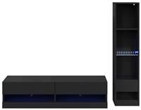 GFW Galicia 2 Piece Furniture Set with 120 cm - Black