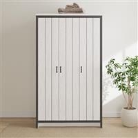 GFW Boston 3 Door Wardrobe White, White