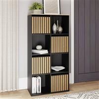 GFW Kube 2x4 Storage Sideboard Cabinet Shelf & Drawers Bedroom Living Black/Oak