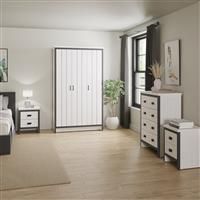 Gfw Boston 4 Piece Bedroom Set (2X2 Drw Bed, 4 Drw Chst, 3 Robe)