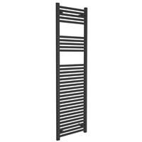Flume 25mm Flat Ladder Towel Radiator Matte 1600mm x 500mm 1275 BTU in Black