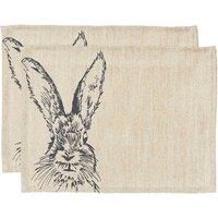 The Just Slate Company - Hare Linen Placemats - Set of 2
