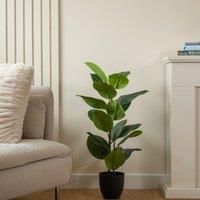 Scottish Everlastings Ltd Real Touch Rubber Tree 85cm, Green