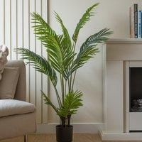 Scottish Everlastings Ltd Real Touch Pearl Palm Tree 125cm, Green