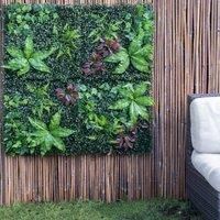 100x100cm Living Wall Panel - Mixed Foliage UV (2123)