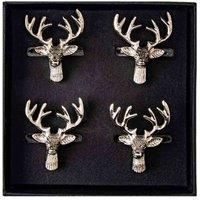 Selbrae House Set Of 4 Napkin Rings - Stag