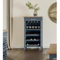 Molly and Milo London Cobalt Crest Collection Wine Rack Glass Storage Cabinet