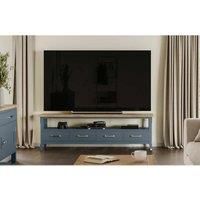 Molly and Milo London Cobalt Crest Collection - Large Widescreen Television Cabinet, Blue