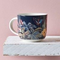 Kew Gardens Midnight Dark Floral Mug - Fine China Coffee/Tea Cup - 400ml