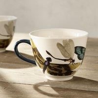Kew Gardens Living Jewels White Mug - Fine China Coffee Cup - 400ml