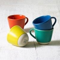 Sur La Table Colour Me Happy Set of 4 Mixed Colour Espresso Cups