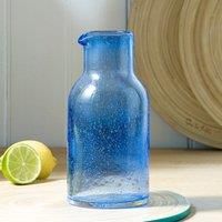 Sur La Table Colour Me Happy Blue Handmade Glass Carafe